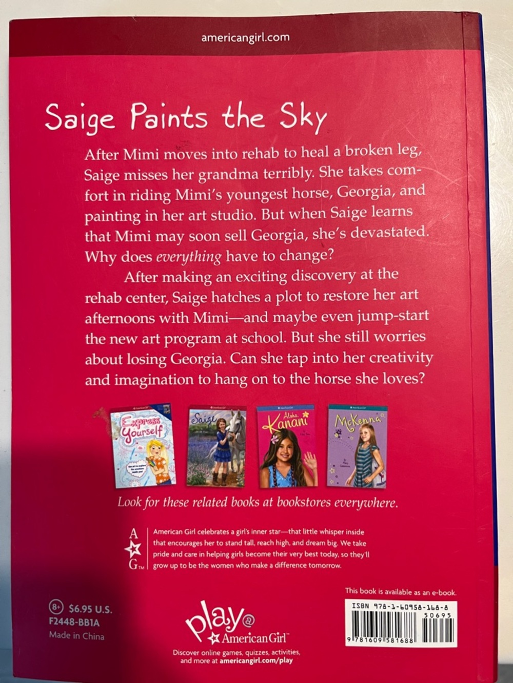 American Girl Doll - Saige paints the sky Book - Picture 2 of 4
